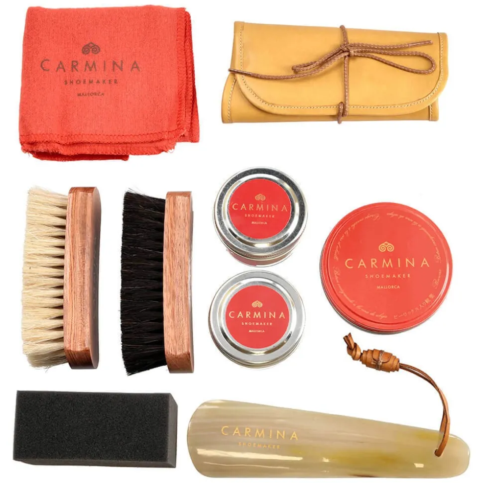 KIT DE CUIDADO DE LUJO PARA ZAPATOS DE PIEL DE CORDOVAN - BURDEOS